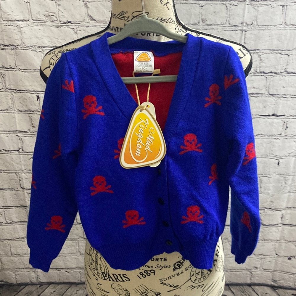 Mud Kingdom Skull Cardigan 2T